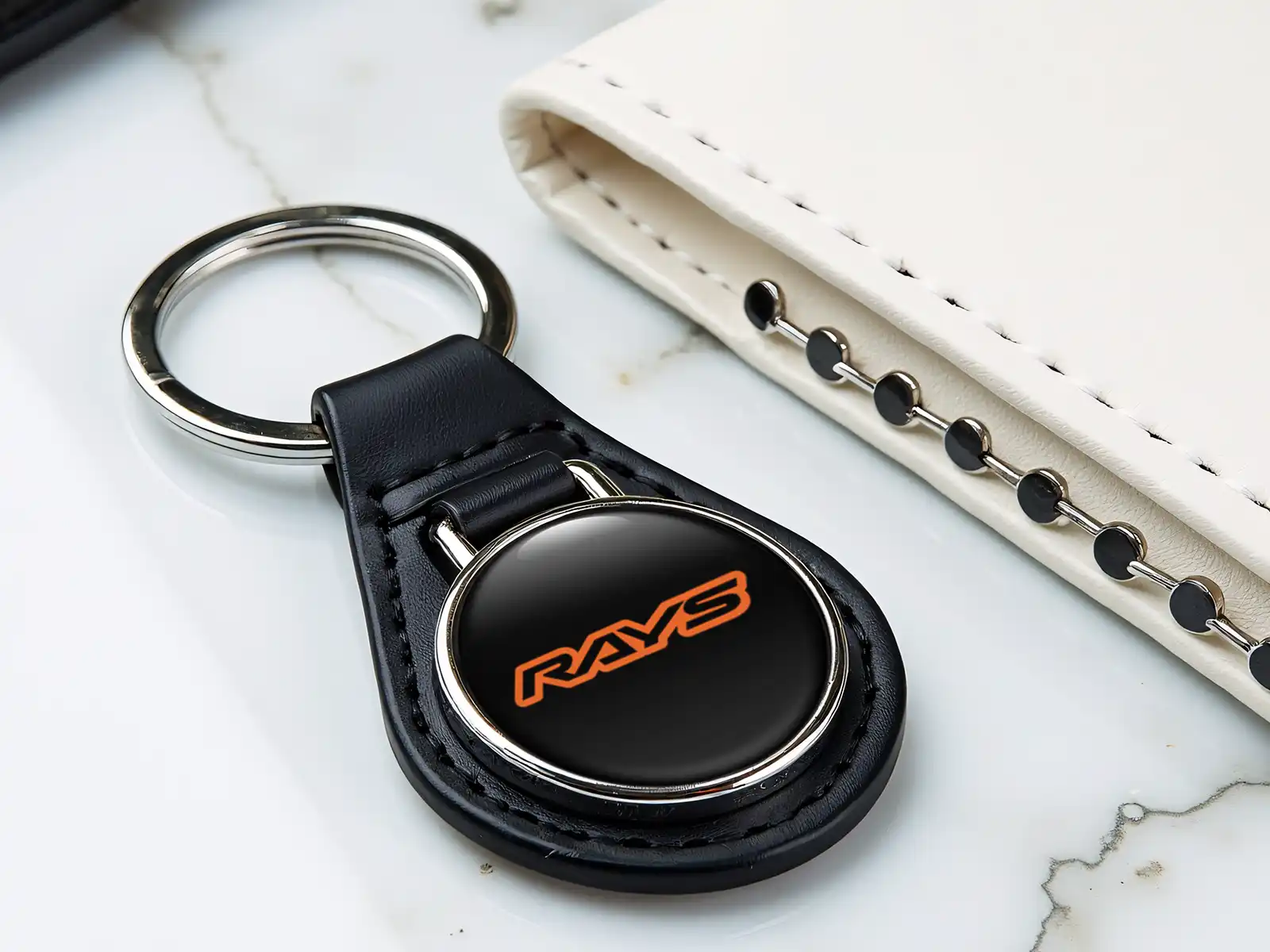 Rays Porta Chiavi In Pelle Moderno Snello Forza Tuning